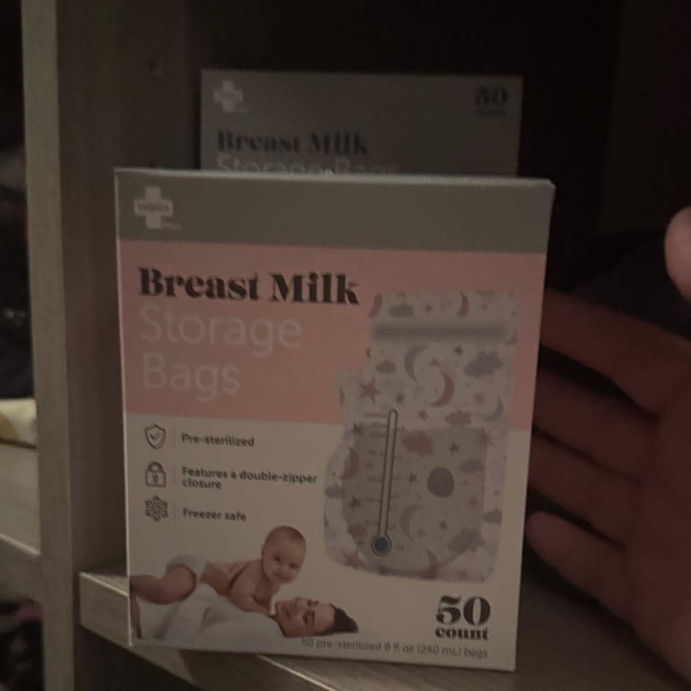 Breast Milk Storage Bags - 50 Count - Pink